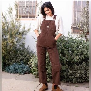 Women's Brown Utility Denim Overalls